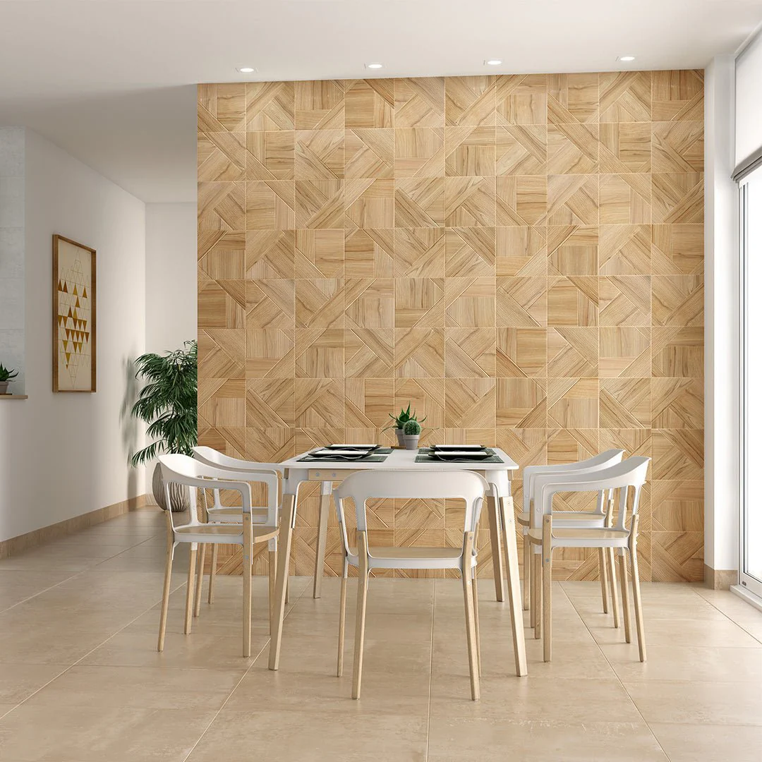 Stripes Mix Teak, 10" x 10" - Porcelain Tile - Image 2