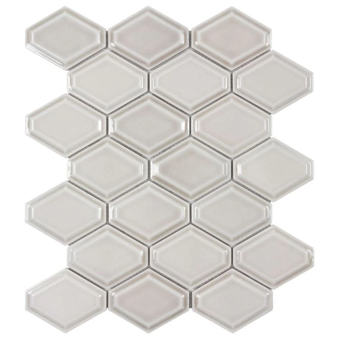 Structure Pewter, Diamond Mosaic - Ceramic Tile