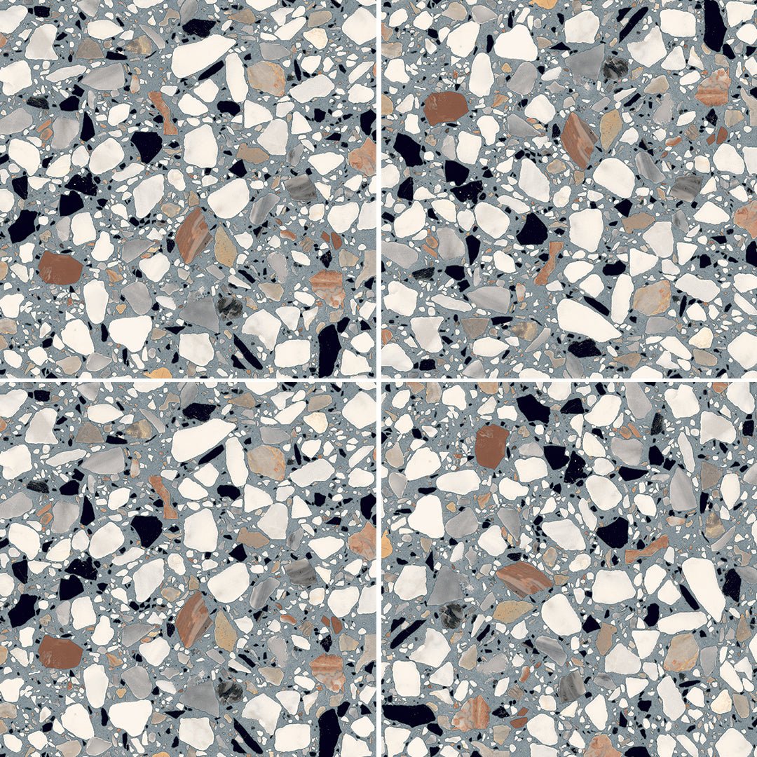 Studio Terrazzo Azzurro, 8" x 8" - Porcelain Tile - Image 3