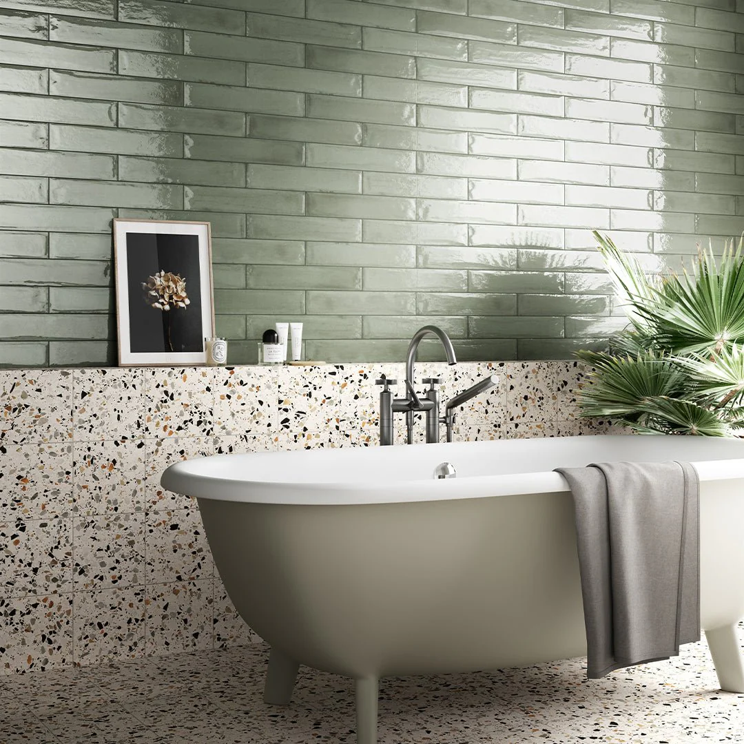 Studio Terrazzo Bianco, 8" x 8" - Porcelain Tile - Image 2