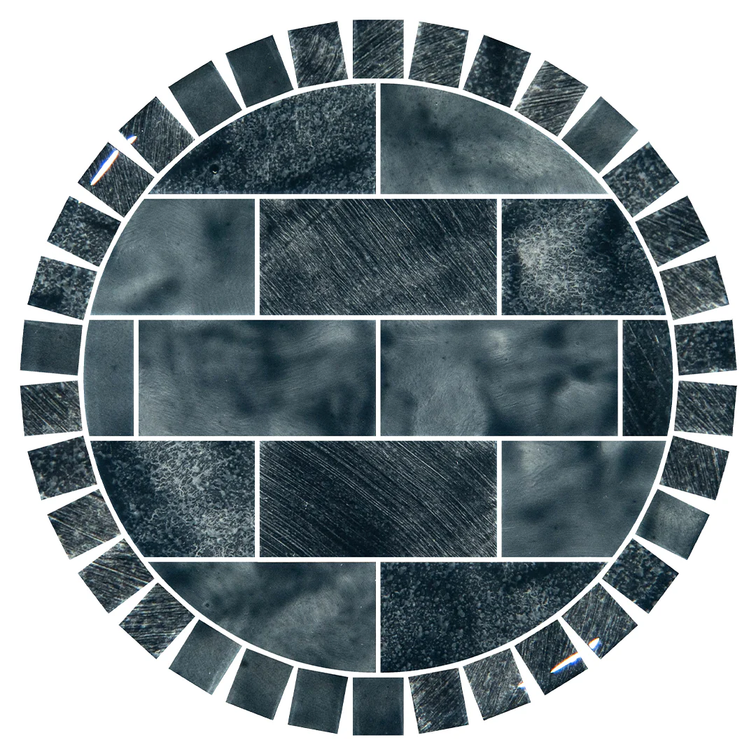 Subway Stratus Gray, 12.5" Barstool Toppers - Pool Mosaic
