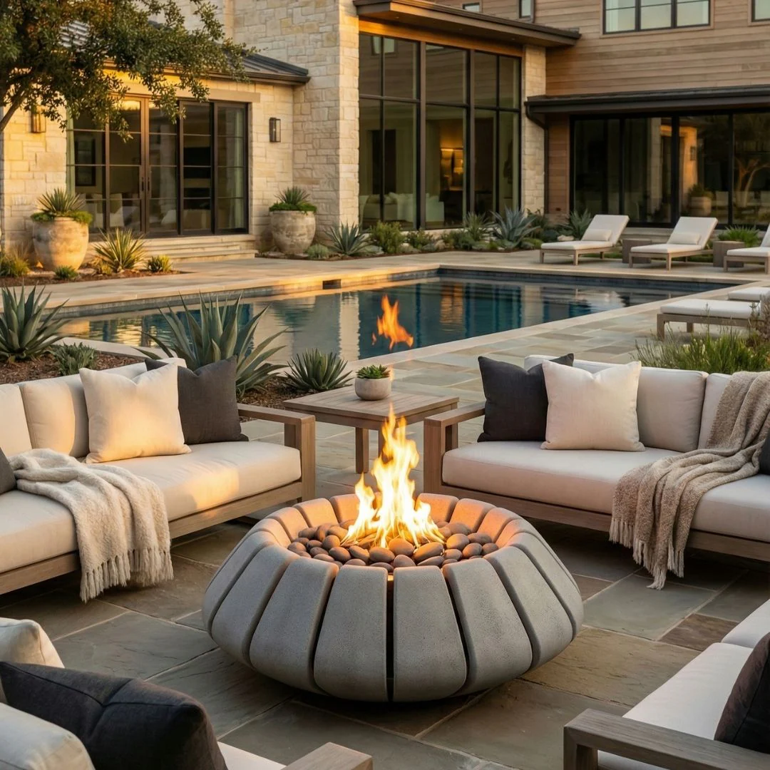 Sunflower Fire Bowl - Gas Fire Pit - Image 11