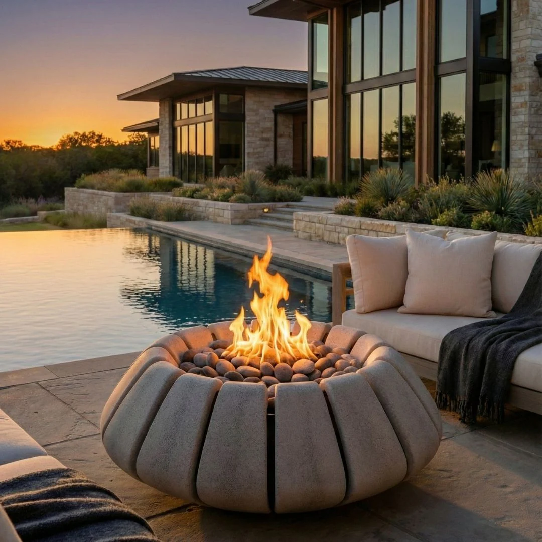Sunflower Fire Bowl - Gas Fire Pit - Image 5