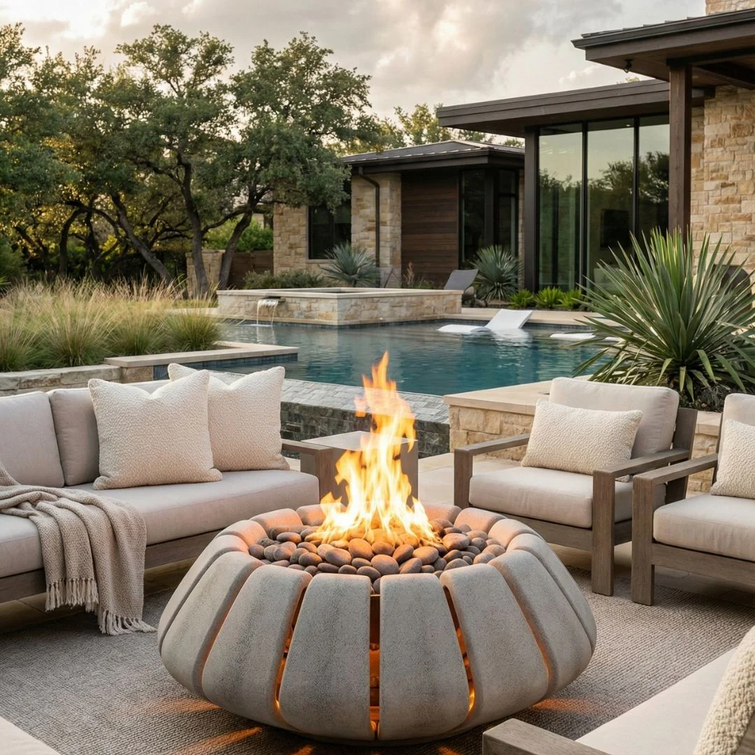 Sunflower Fire Bowl - Gas Fire Pit - Image 7