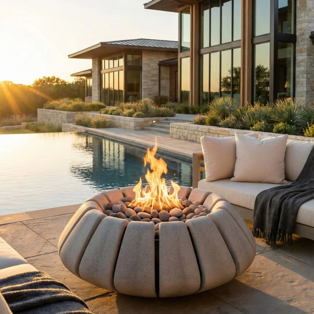 Sunflower Fire Bowl - Gas Fire Pit - Image 9