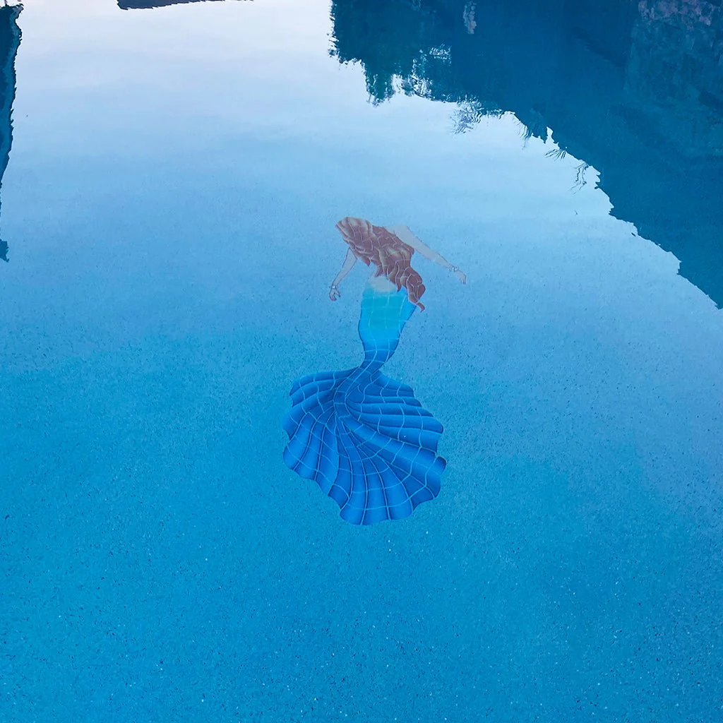 Swimming Mermaid - Pool Mosaic - Image 2