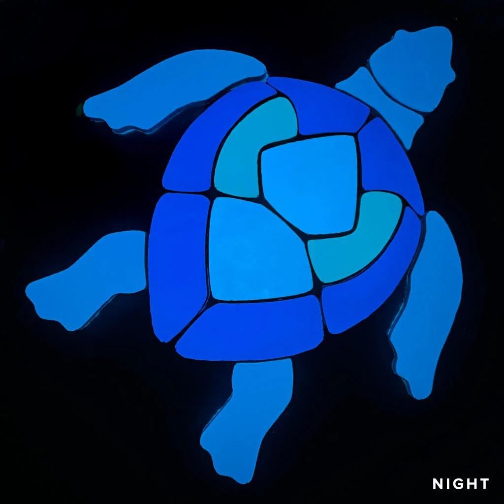 Swimming Turtle, Blue - Glow in the Dark Pool Mosaics - AquaBlu Exclusive! - Image 2
