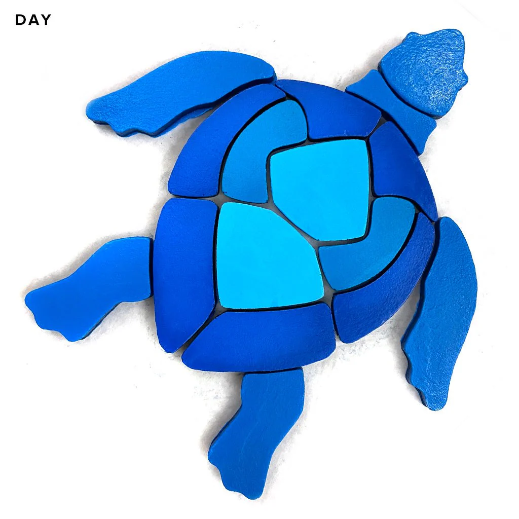 Swimming Turtle, Blue - Glow in the Dark Pool Mosaics - AquaBlu Exclusive! - Image 3