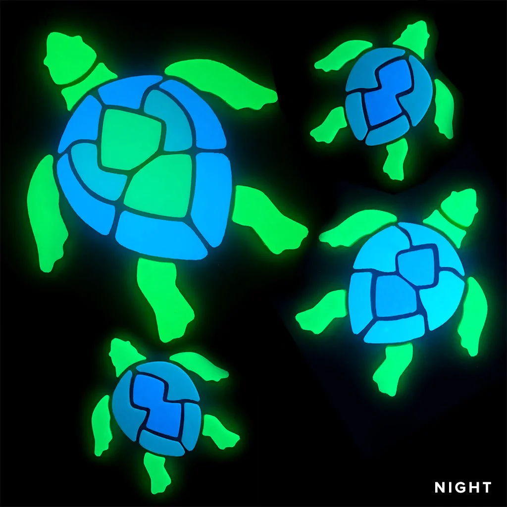 Swimming Turtle Family - Glow in the Dark Pool Mosaic - Image 2