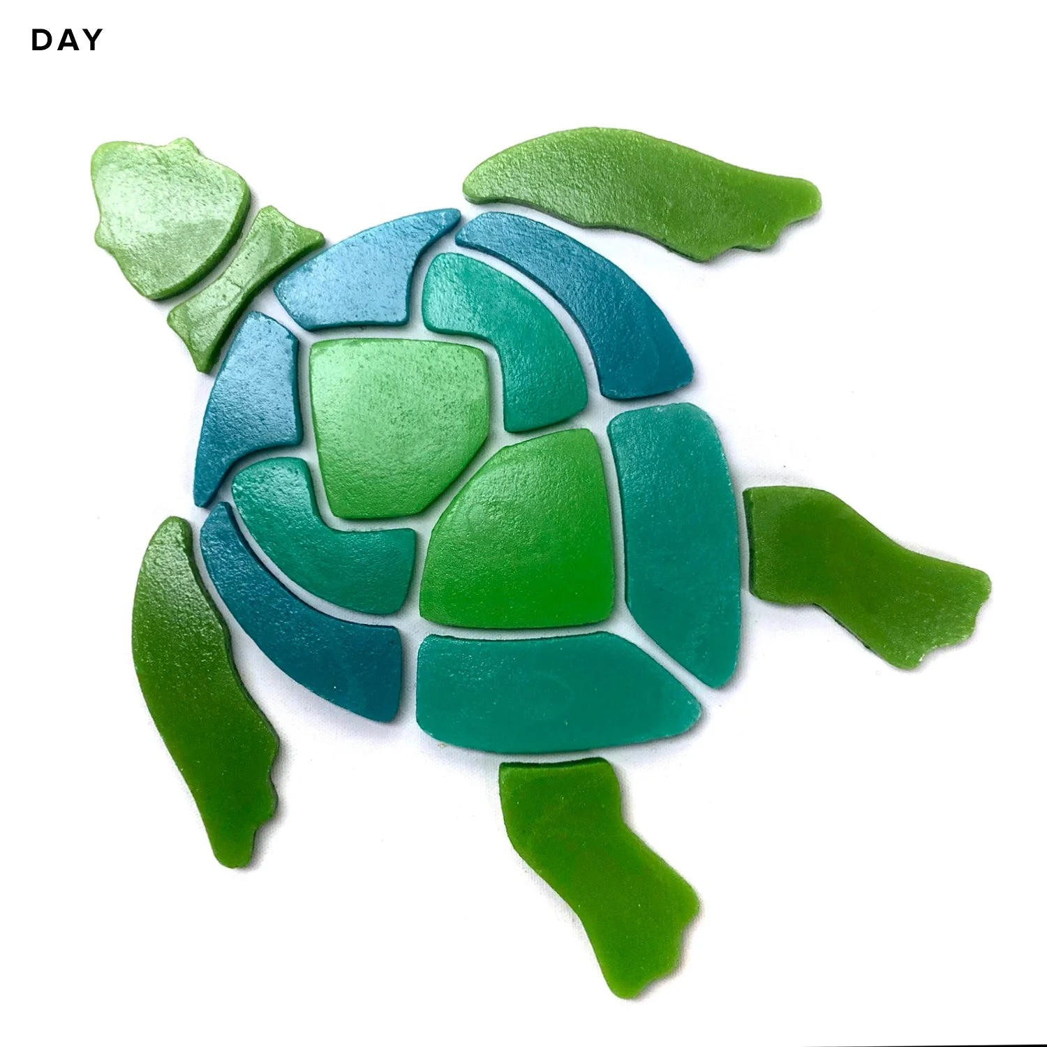 Swimming Turtle, Large - Glow in the Dark Pool Mosaic - Image 3