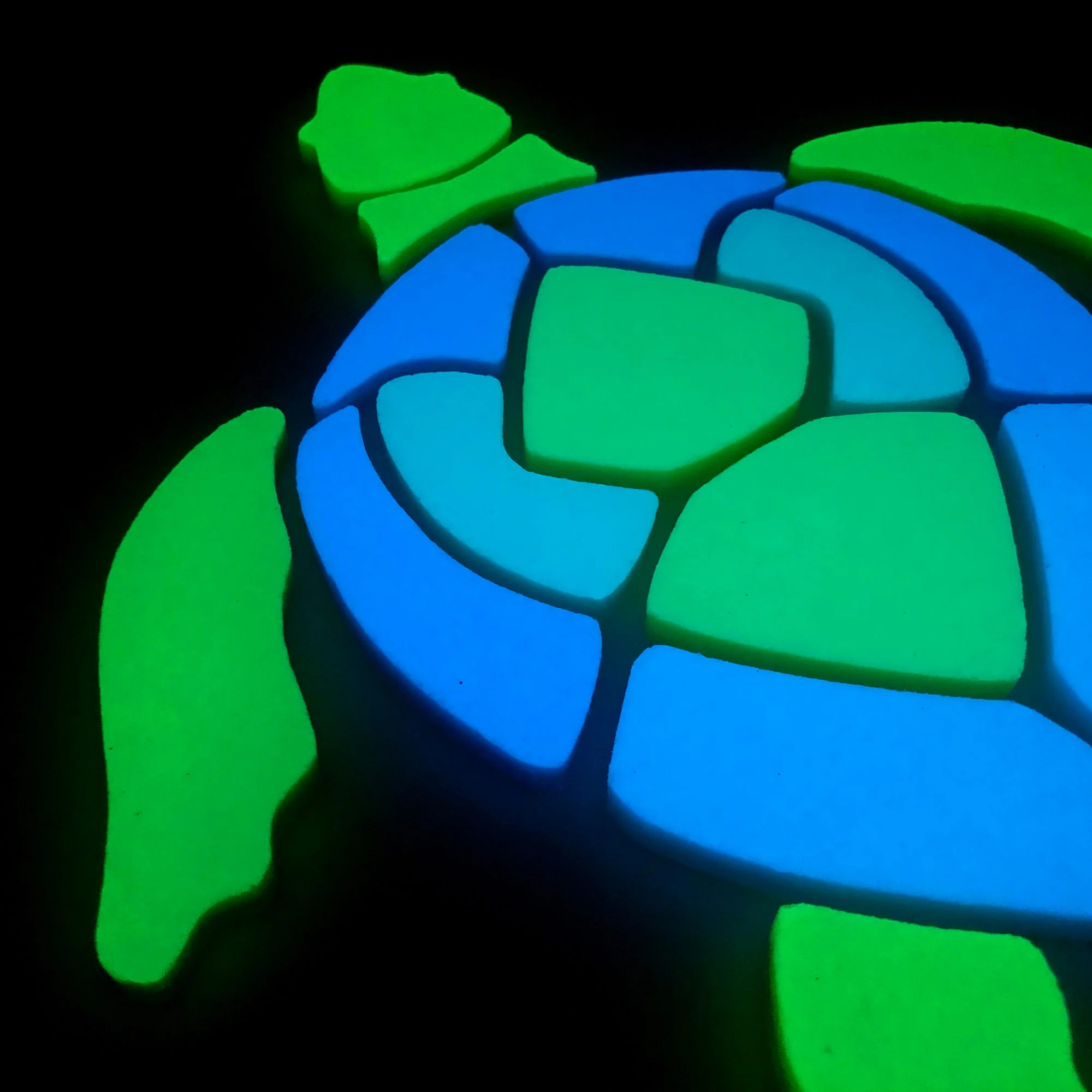 Swimming Turtle, Large - Glow in the Dark Pool Mosaic - Image 4