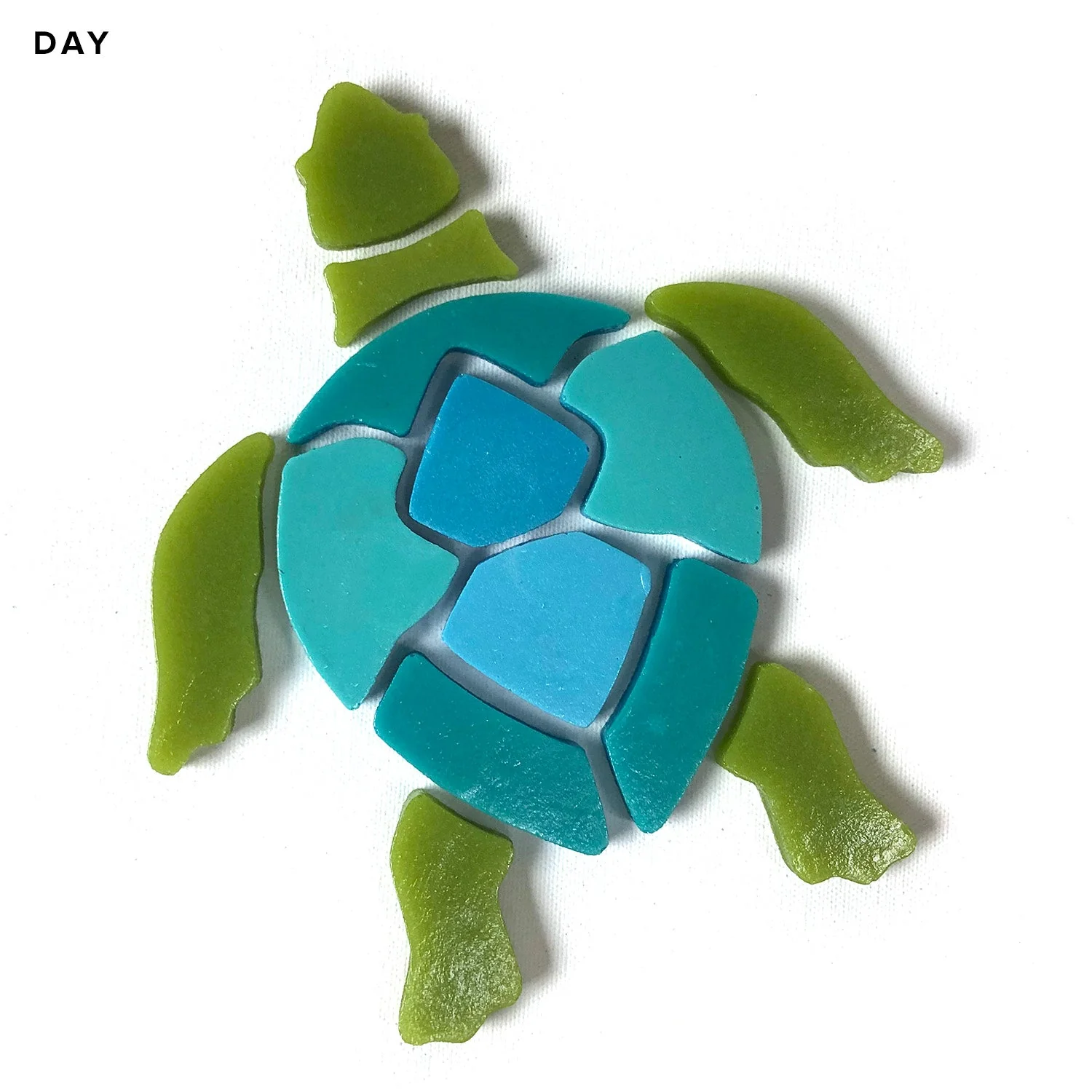Swimming Turtle, Medium - Glow in the Dark Pool Mosaic - Image 3