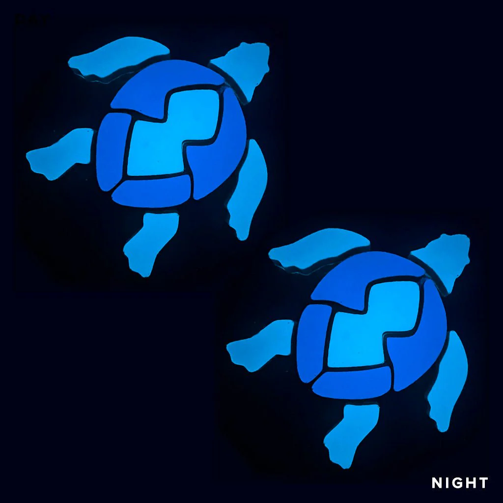Swimming Turtle x 2, Blue - Glow in the Dark Pool Mosaics - AquaBlu Exclusive! - Image 2