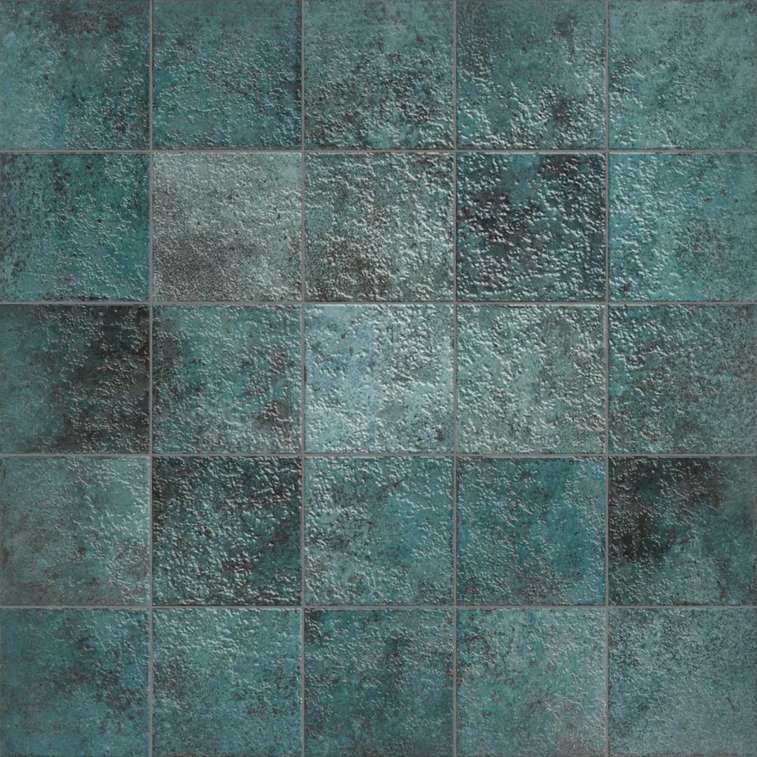 Tahiti Turquoise Glossy, 6" x 6" - Porcelain Tile - Image 4