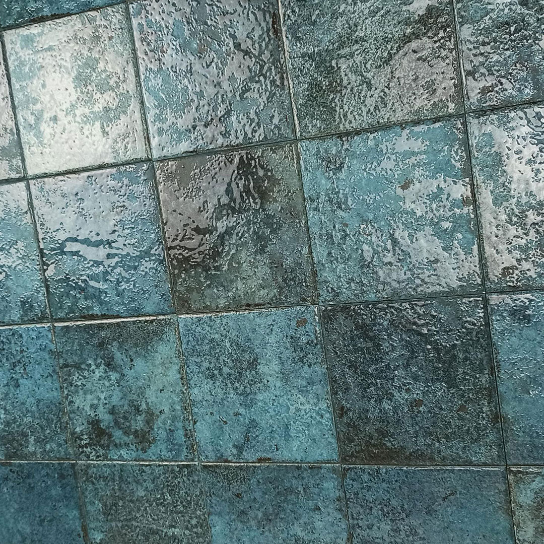 Tahiti Turquoise Glossy, 6" x 6" - Porcelain Tile - Image 5