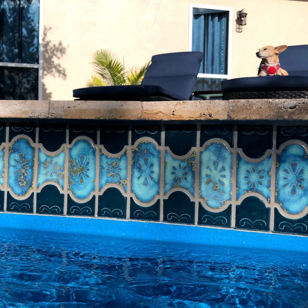 Teal Green, Mosaic - Porcelain Pool Tile - Image 6