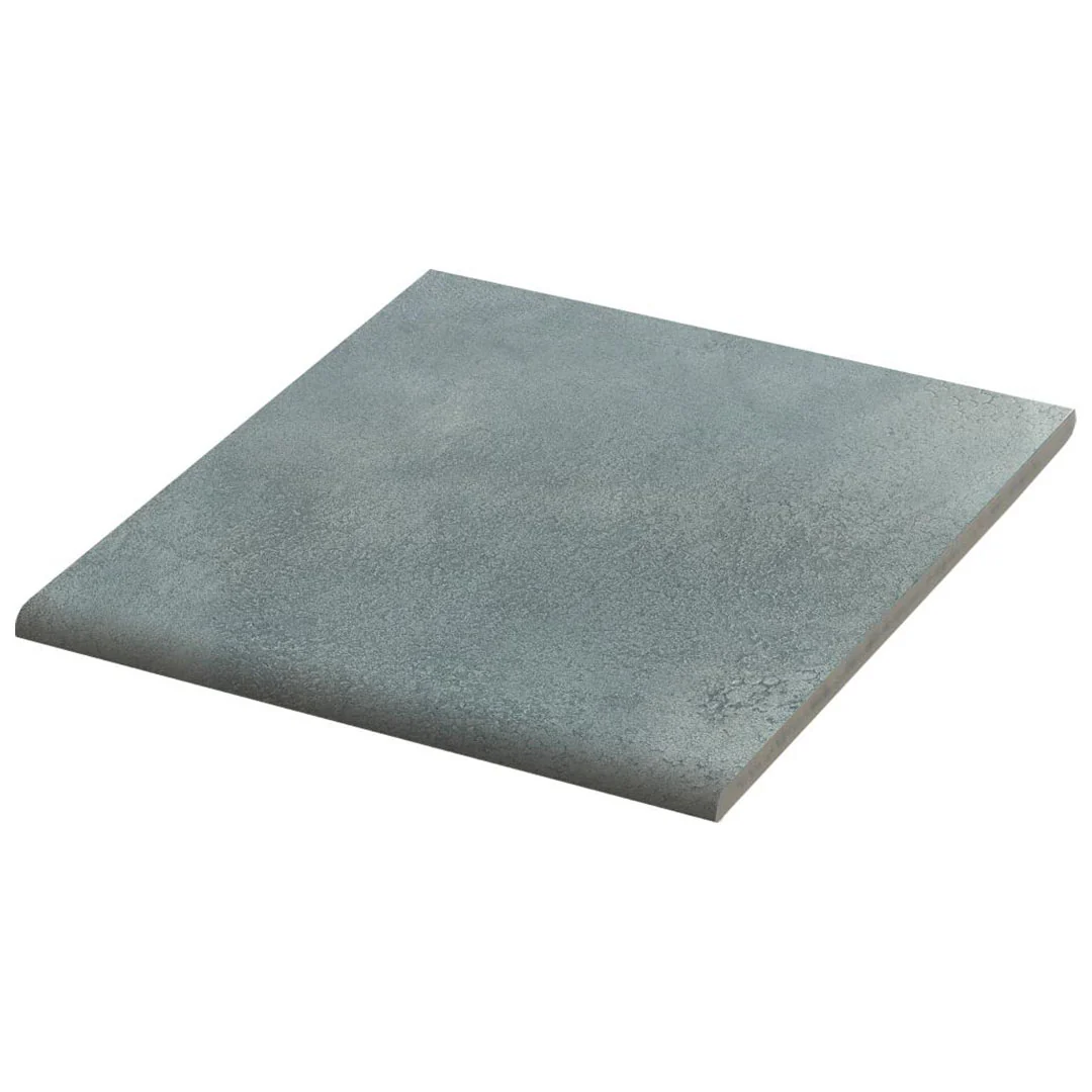 Teal Bullnose, 6" x 6" Slip Resistant - Porcelain Trim Tile