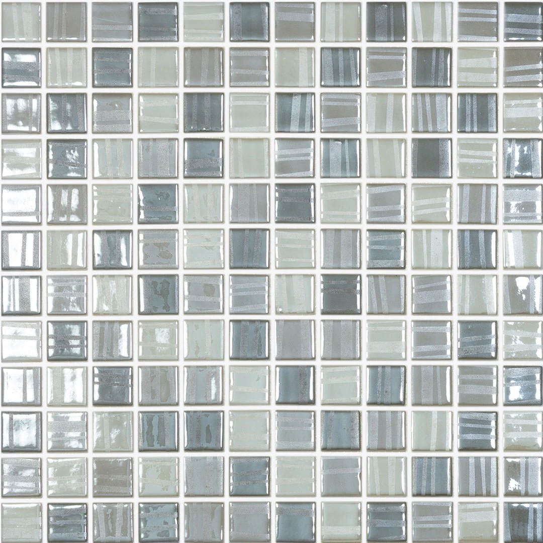 Tender Grey Mix, 1" x 1" - Glass Tile