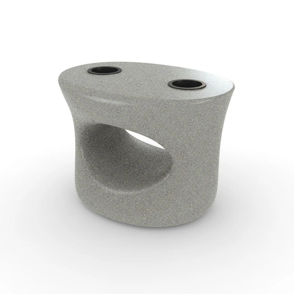 Amped Stool/Table with Black Cupholders - Pool & Patio Table - Image 13