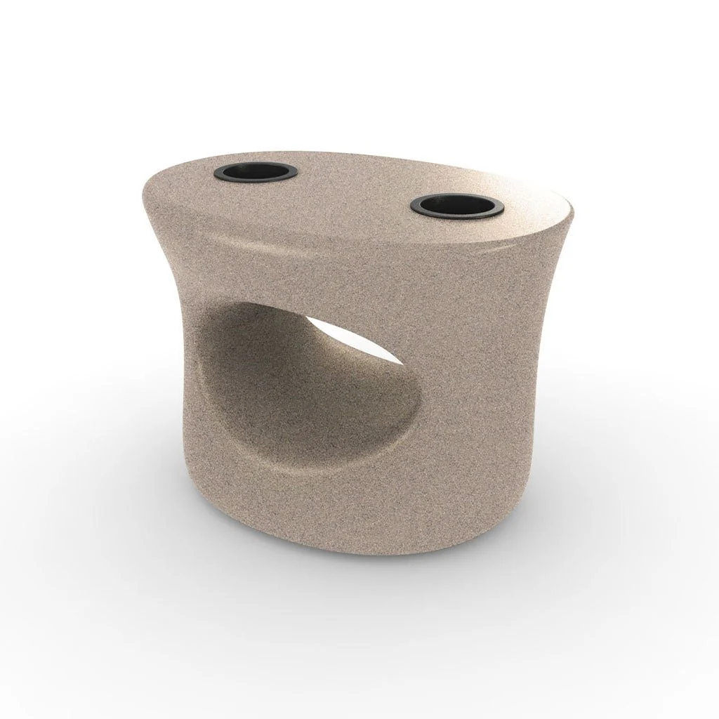 Amped Stool/Table with Black Cupholders - Pool & Patio Table - Image 14