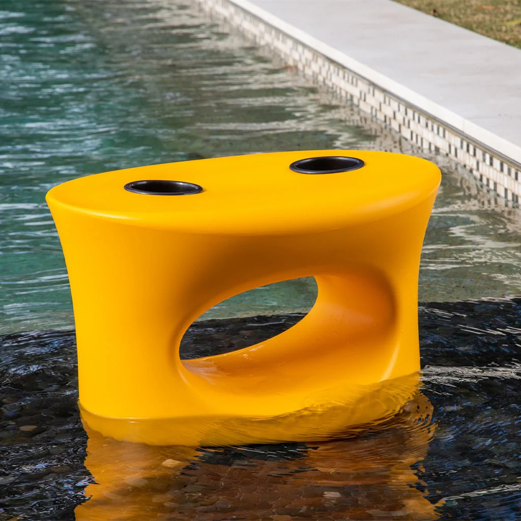 Amped Stool/Table with Black Cupholders - Pool & Patio Table - Image 3