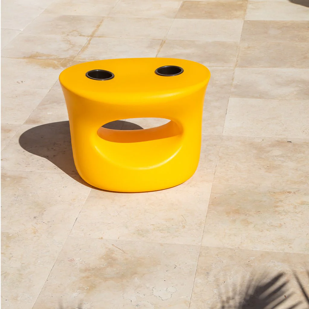 Amped Stool/Table with Black Cupholders - Pool & Patio Table - Image 4