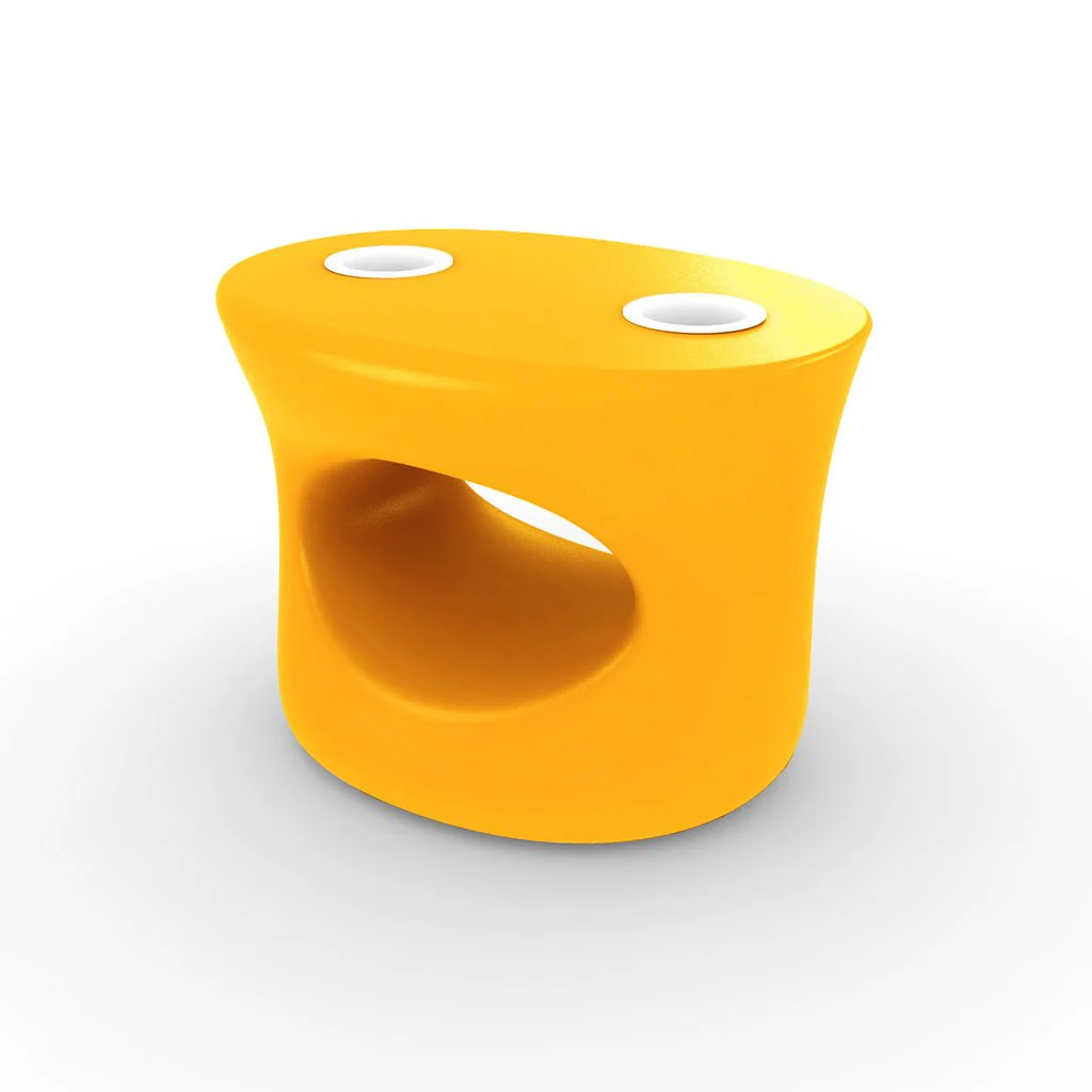 Amped Stool/Table with White Cupholders - Pool & Patio Table - Image 10