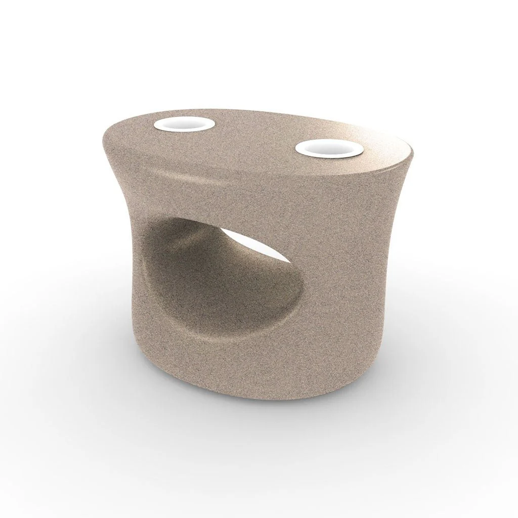 Amped Stool/Table with White Cupholders - Pool & Patio Table - Image 12