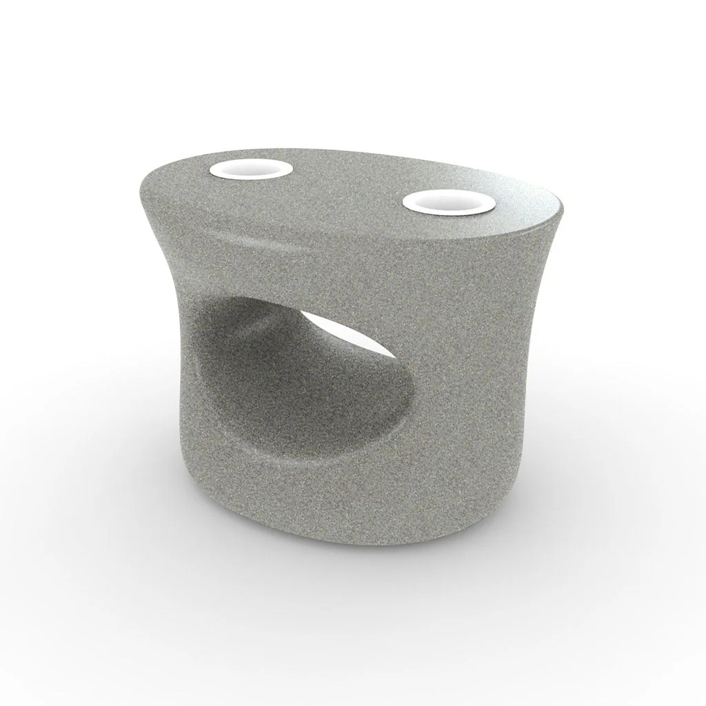 Amped Stool/Table with White Cupholders - Pool & Patio Table - Image 13