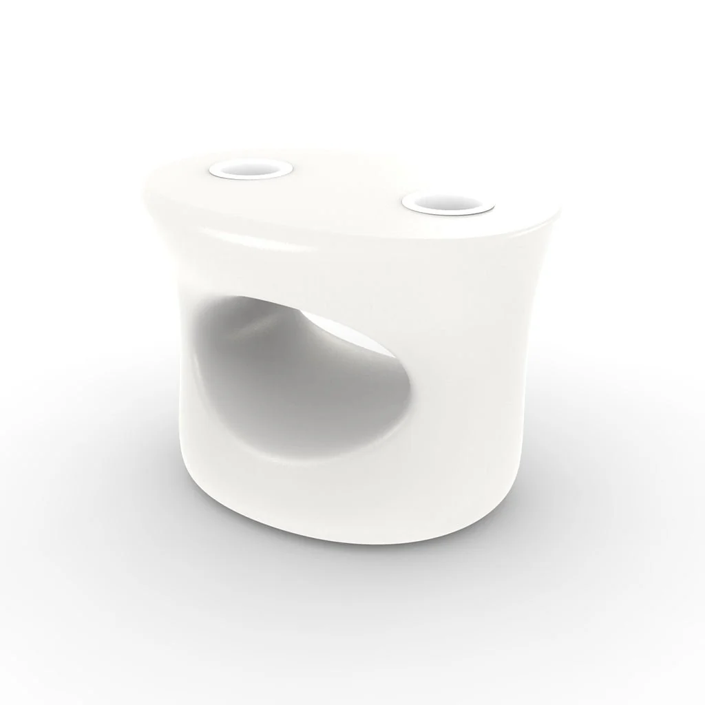 Amped Stool/Table with White Cupholders - Pool & Patio Table - Image 7