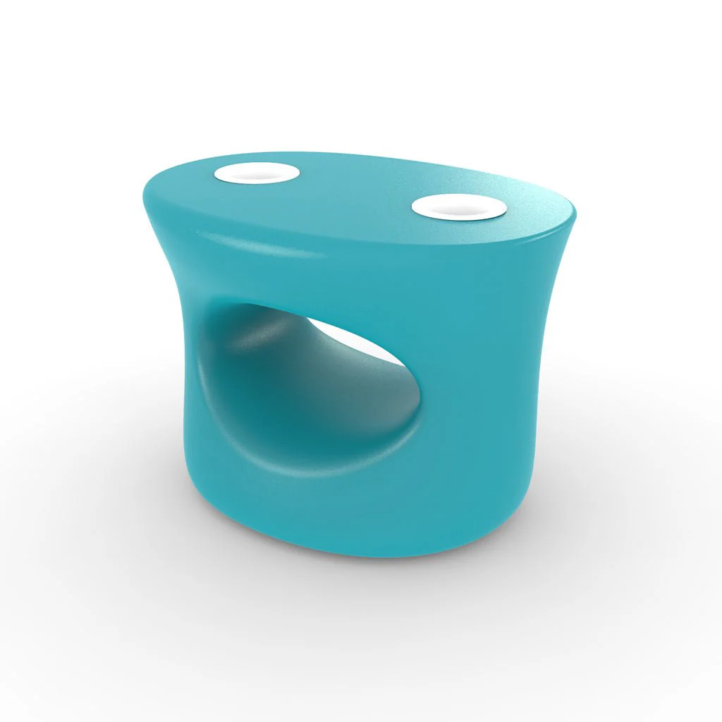 Amped Stool/Table with White Cupholders - Pool & Patio Table - Image 9