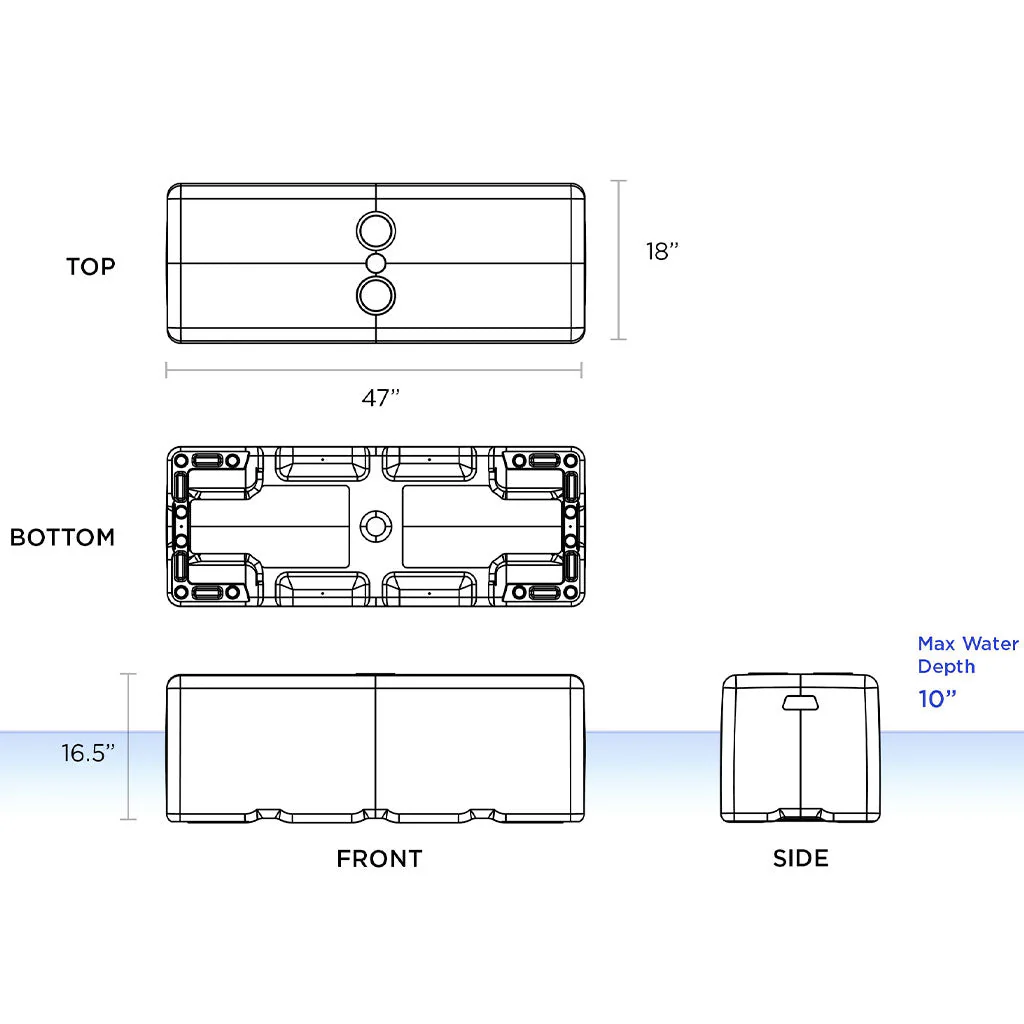 Dash Bench with Umbrella Hole and Black Cupholders - Pool Accessory - Image 6