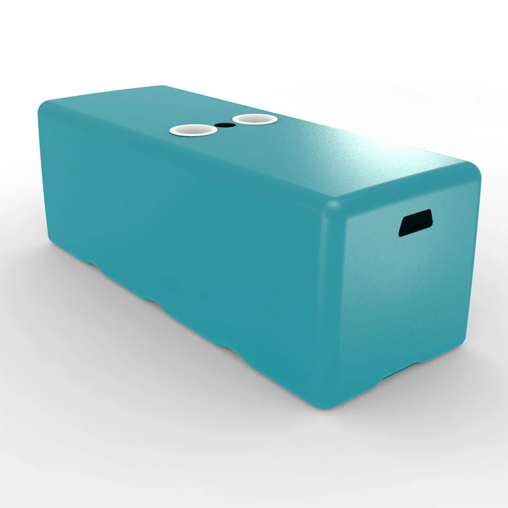 Dash Bench with Umbrella Hole and White Cupholders - Pool Accessory - Image 12