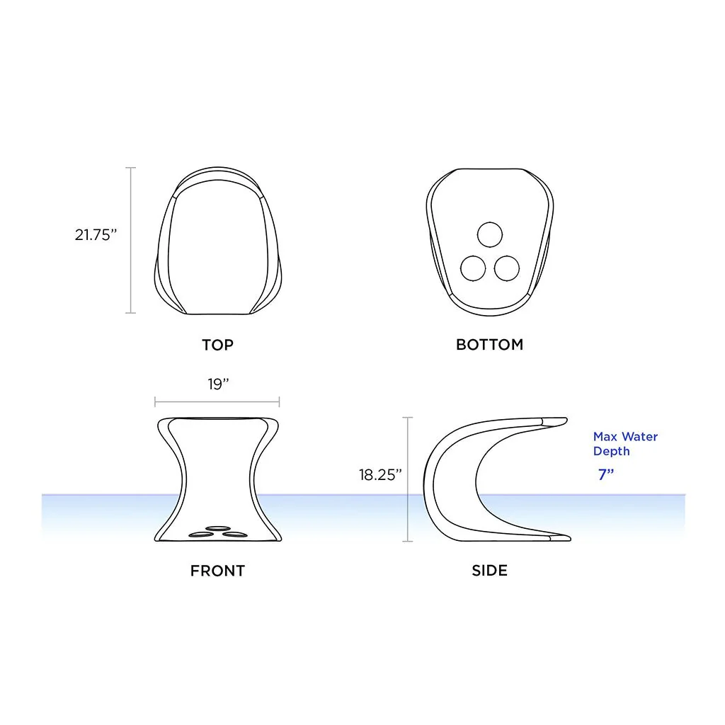 Drift Side Table/Stool for In-Pool Use (2 Pack) - Pool & Patio Table - Image 5