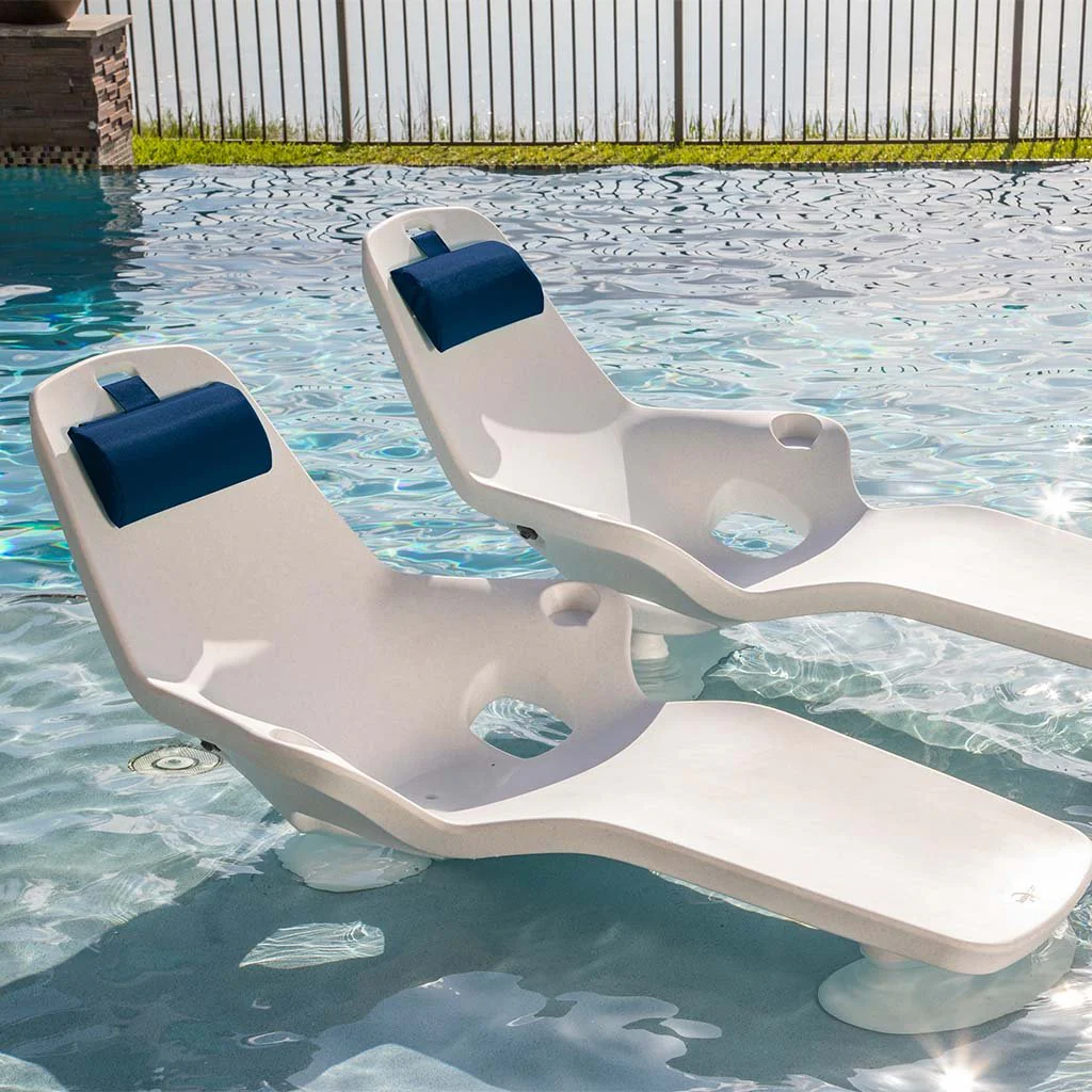 Tenjam Lounger Headrest Pillow with Pocket (Set of Two) - Pool Accessory - Image 3
