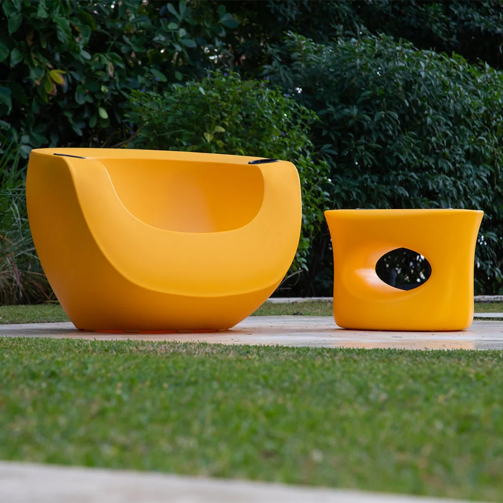Moon Chair with White Cupholders (Set of Two) - Luxury Pool Chair - Image 13