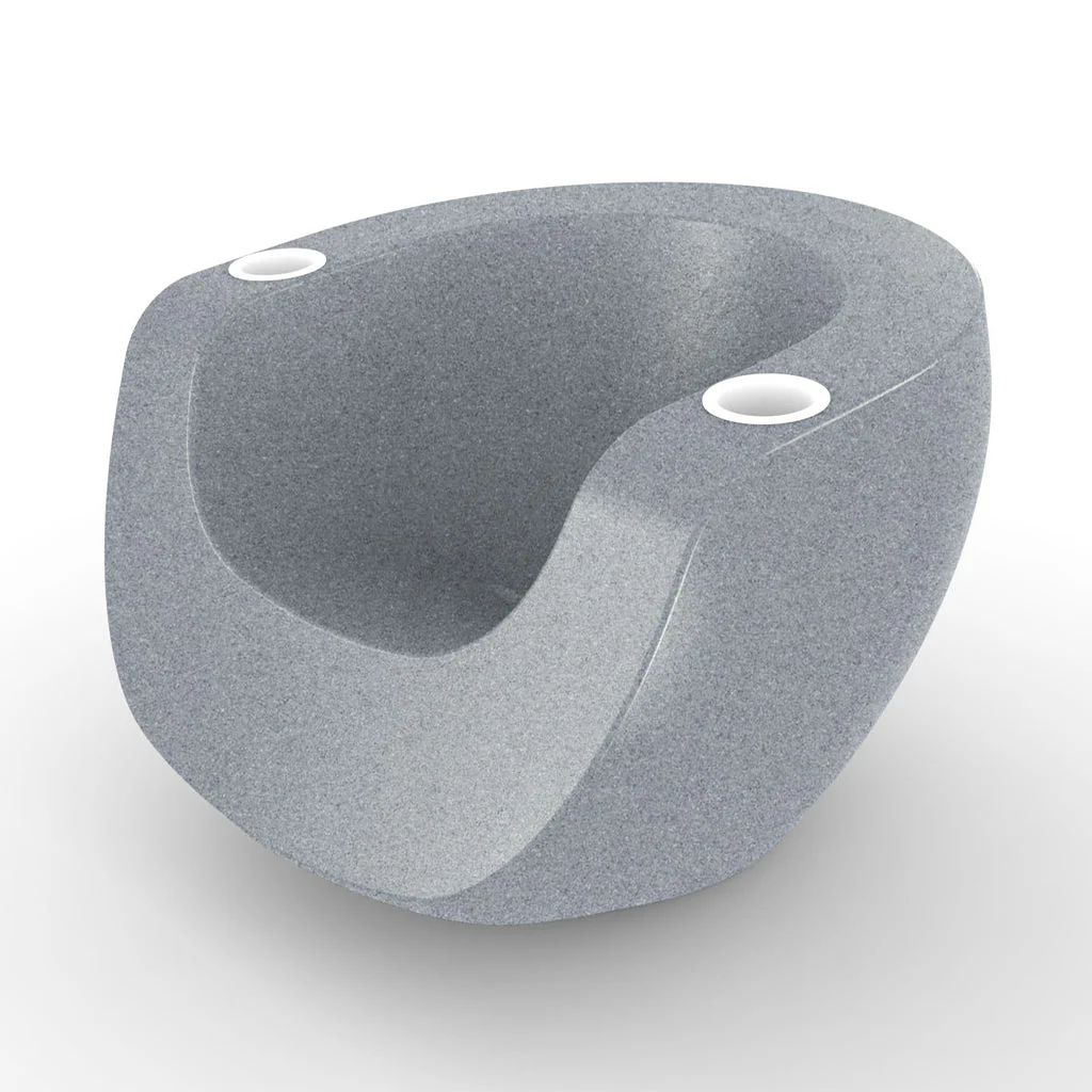 Moon Chair with White Cupholders (Set of Two) - Luxury Pool Chair - Image 14