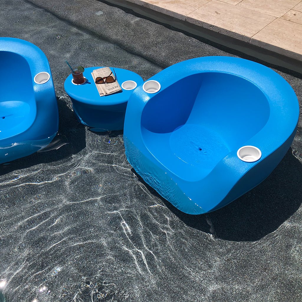 Moon Chair with White Cupholders (Set of Two) - Luxury Pool Chair - Image 4