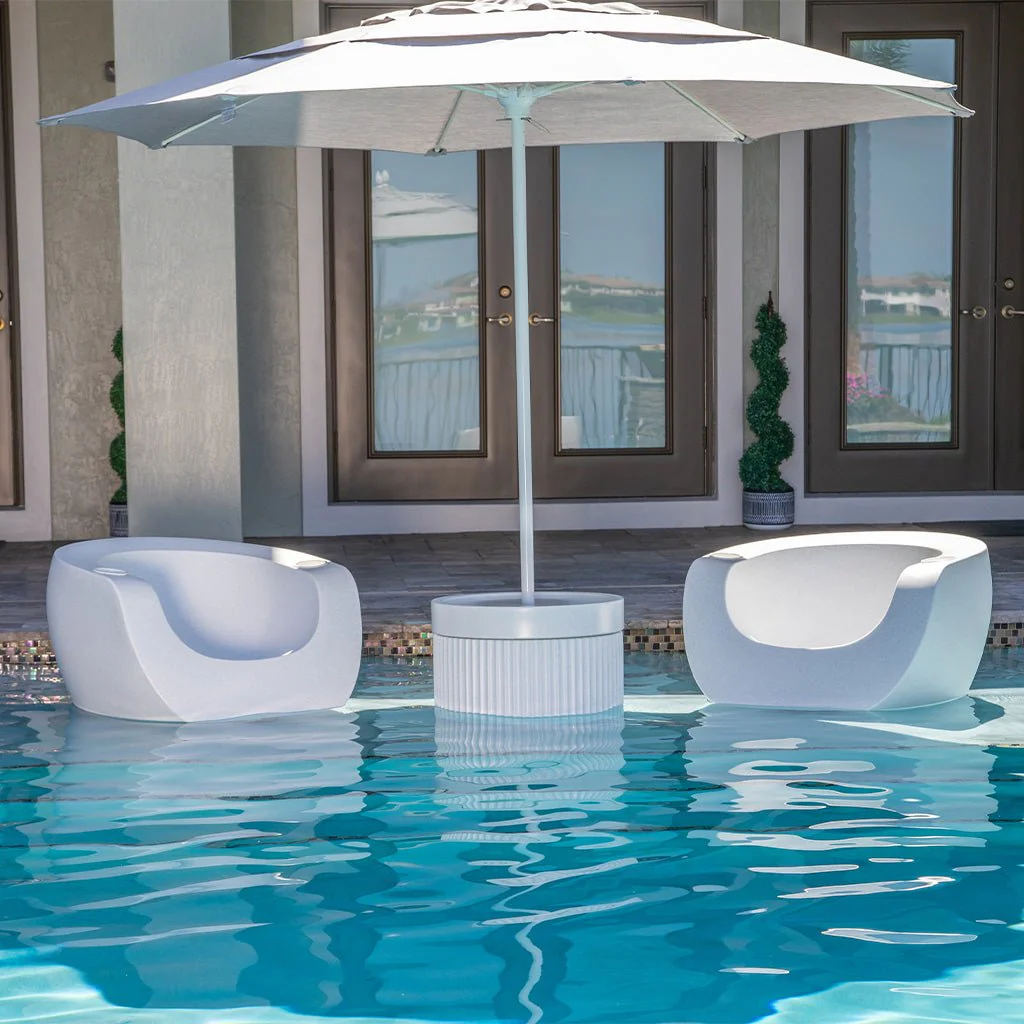 Ripple Wide Table with Umbrella Hole  - Pool & Patio Table - Image 7