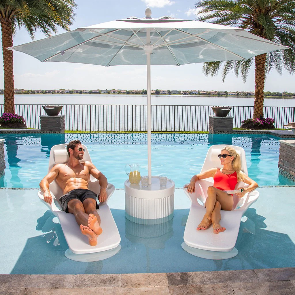Ripple Wide Table with Umbrella Hole  - Pool & Patio Table - Image 8