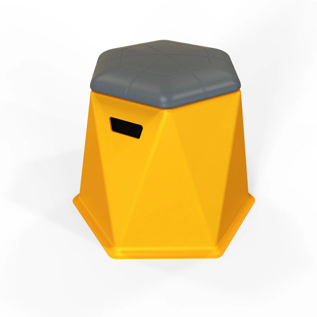 Twisted Hex 18in Stool/Side Table (2 Pack) - Pool & Patio Table - Image 12