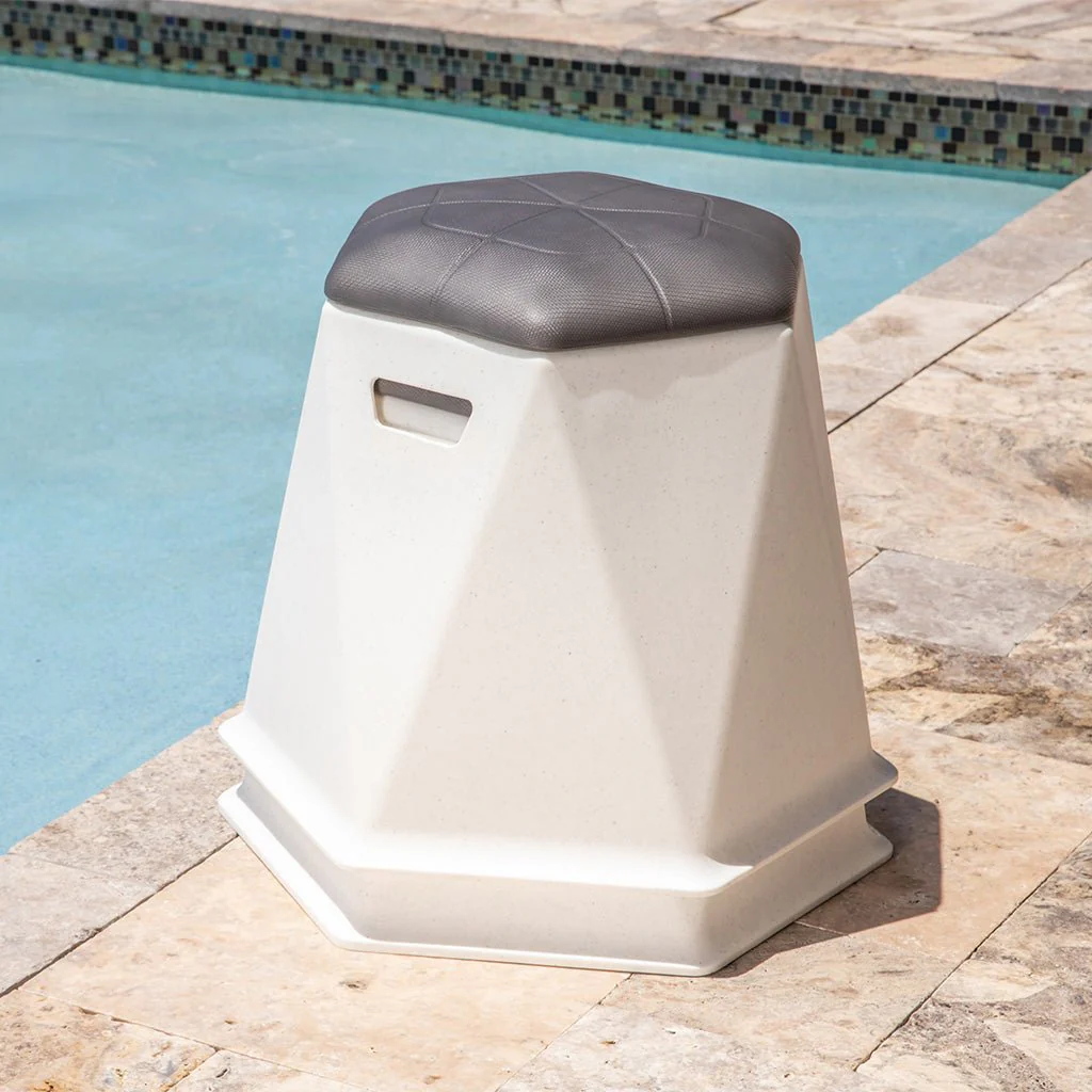Twisted Hex 18in Stool/Side Table (2 Pack) - Pool & Patio Table - Image 6