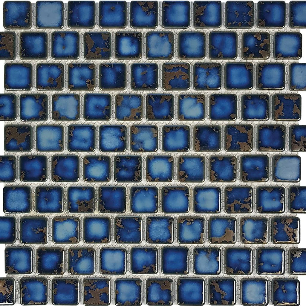 Terra Blue, 1" x 1" - Porcelain Pool Tile