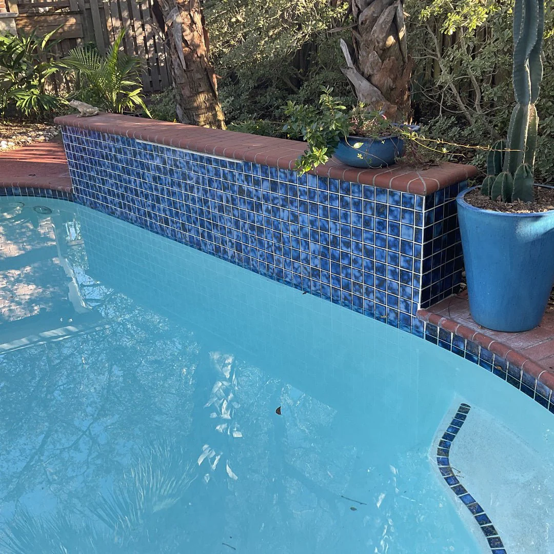 Terra Blue, 3" x 3" - Porcelain Pool Tile - Image 2