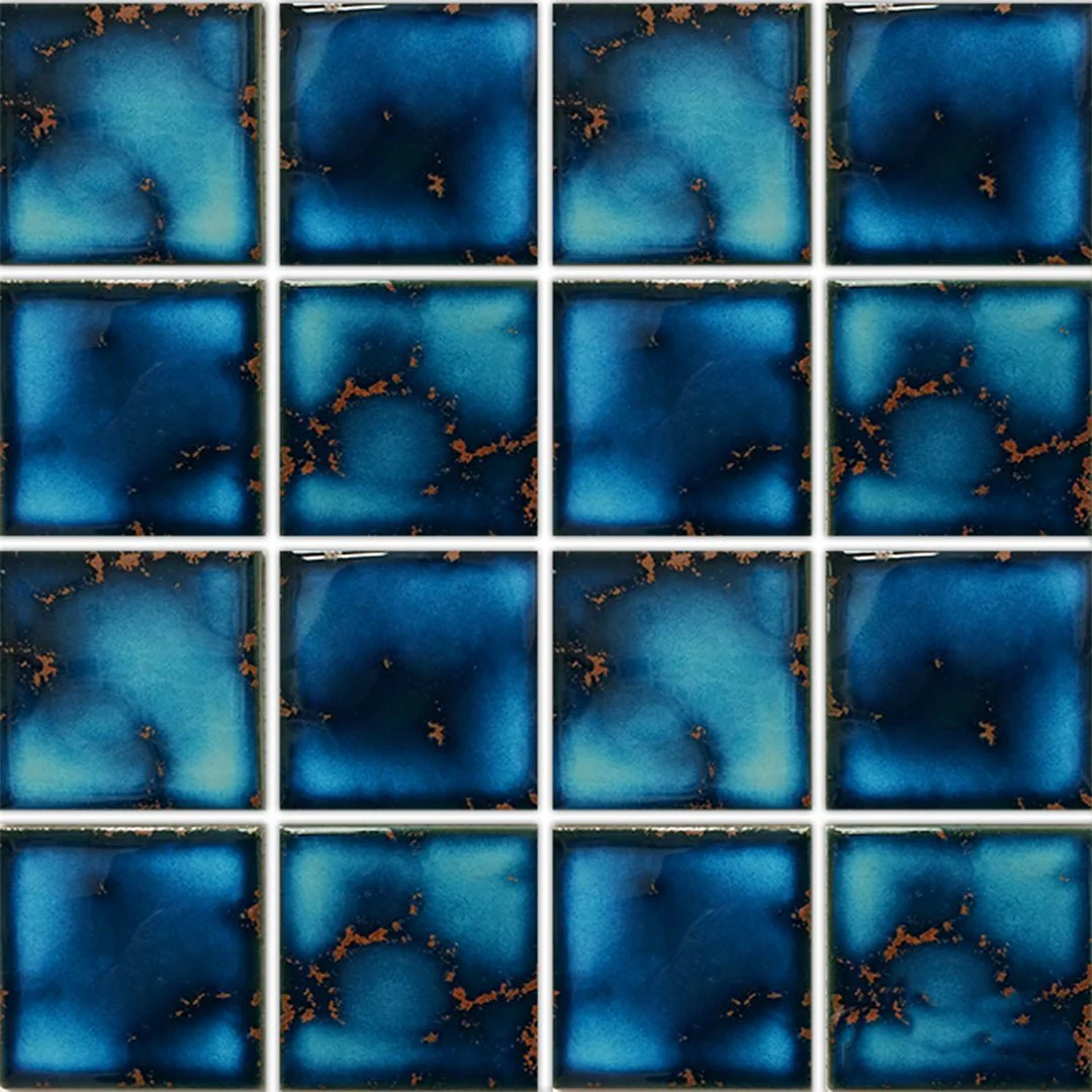 Terra Blue, 3" x 3" - Porcelain Pool Tile