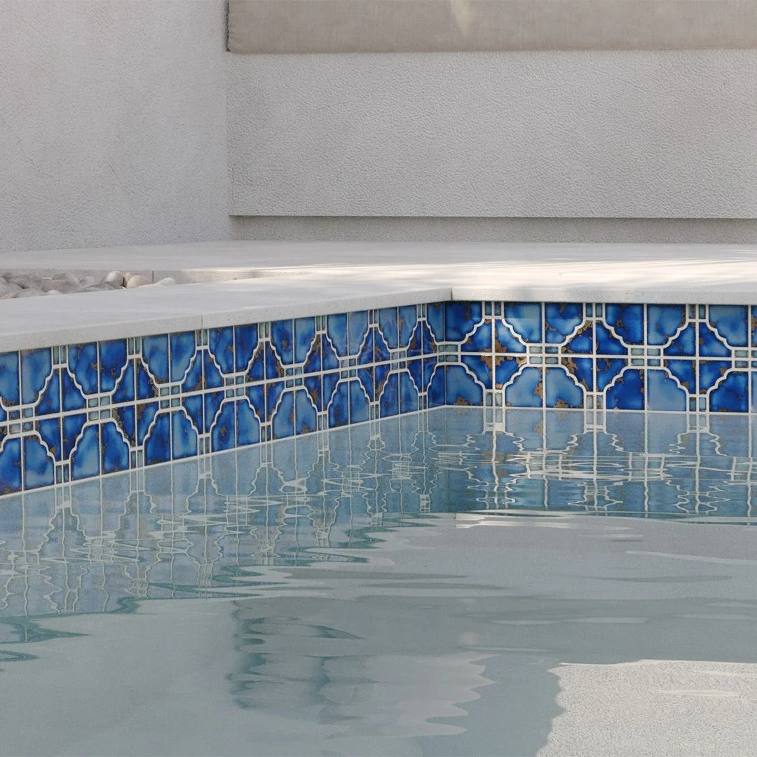 Terra Blue, 6" x 6" - Porcelain Pool Tile - Image 3