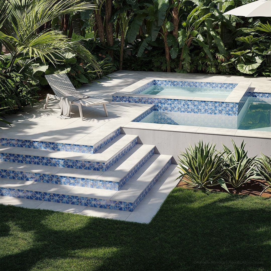Terra Blue, 6" x 6" - Porcelain Pool Tile - Image 5