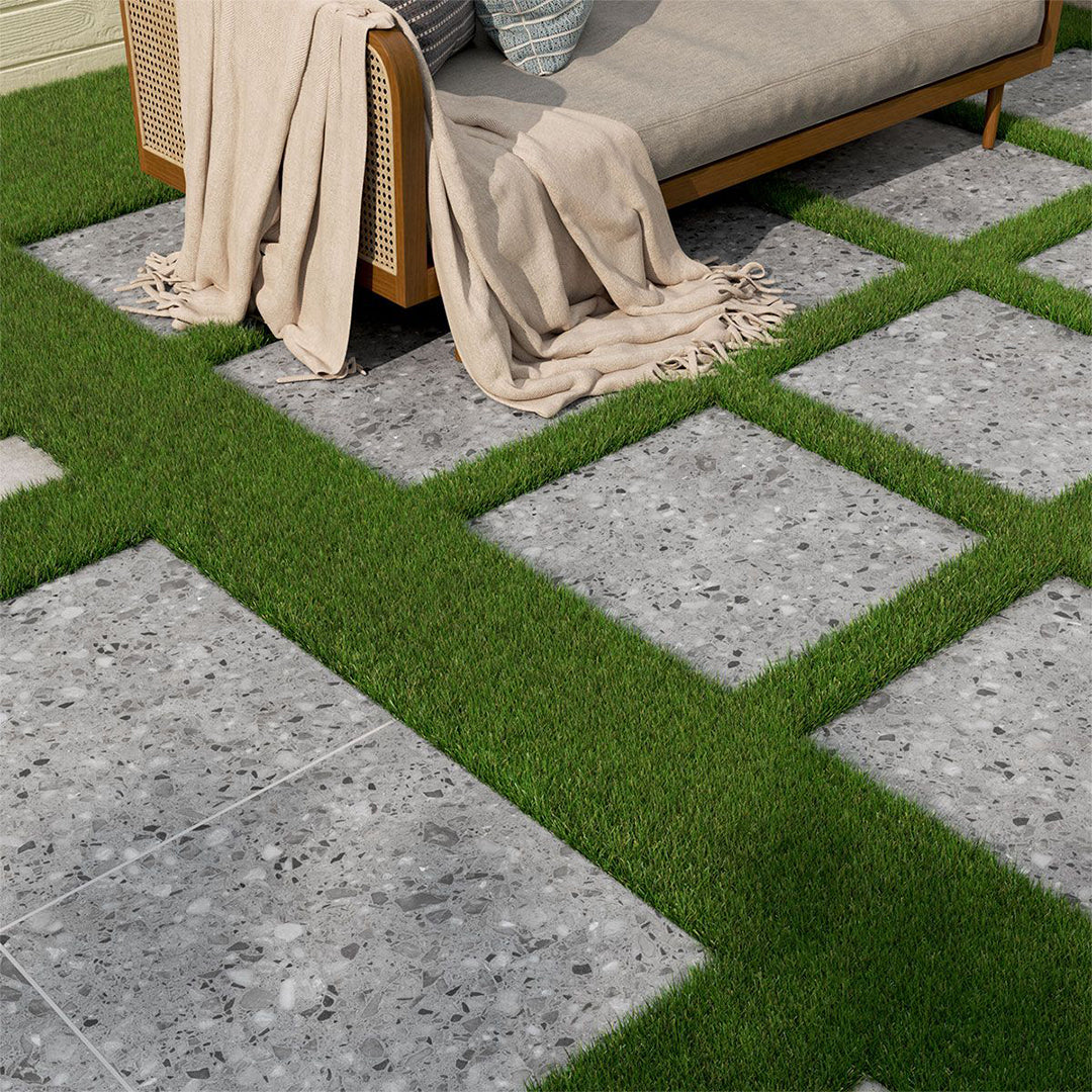Terrazo Gris, 24" x 24" - 2CM Outdoor Porcelain Paver - Image 2