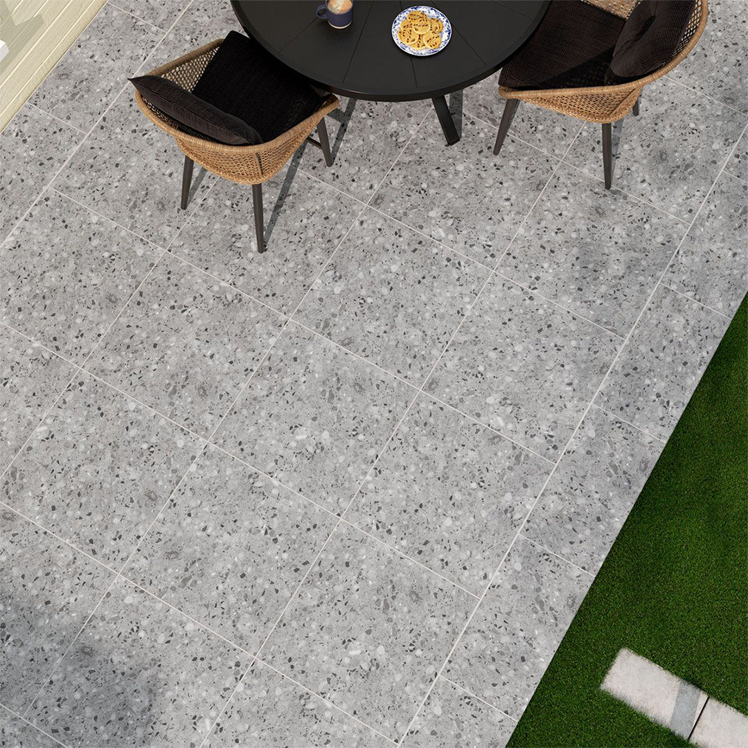 Terrazo Gris, 24" x 24" - 2CM Outdoor Porcelain Paver - Image 5