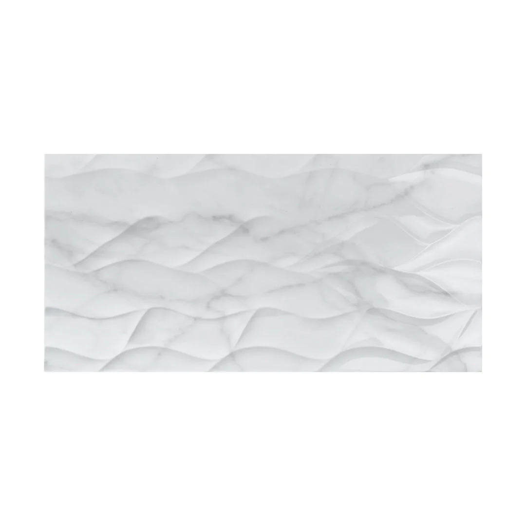 Terreno Marble Glossy Pitch, 12" x 24" - Ceramic Tile